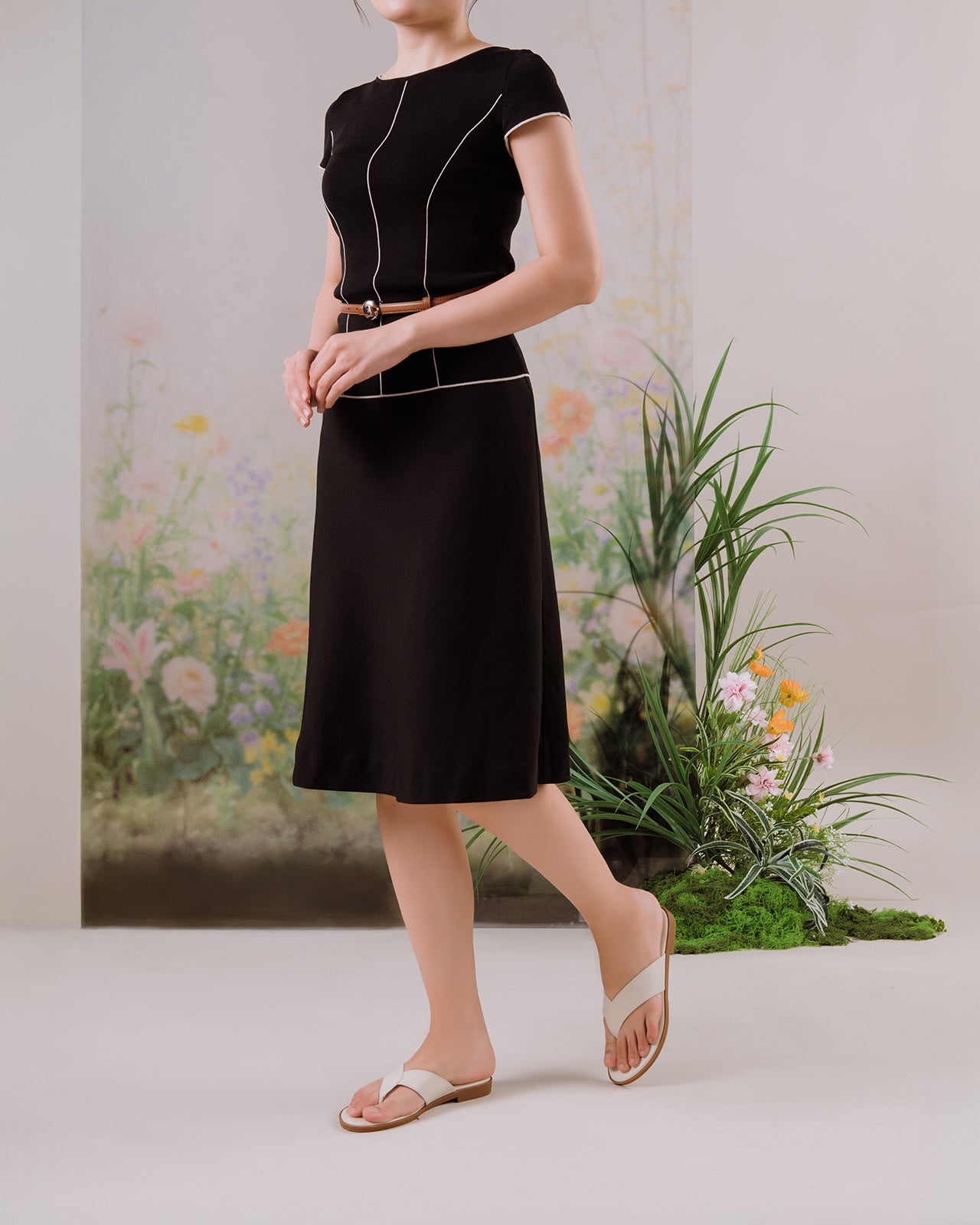 Dép Kẹp Nữ Đông Hải Quai Trơn-D32H9Kem Color1