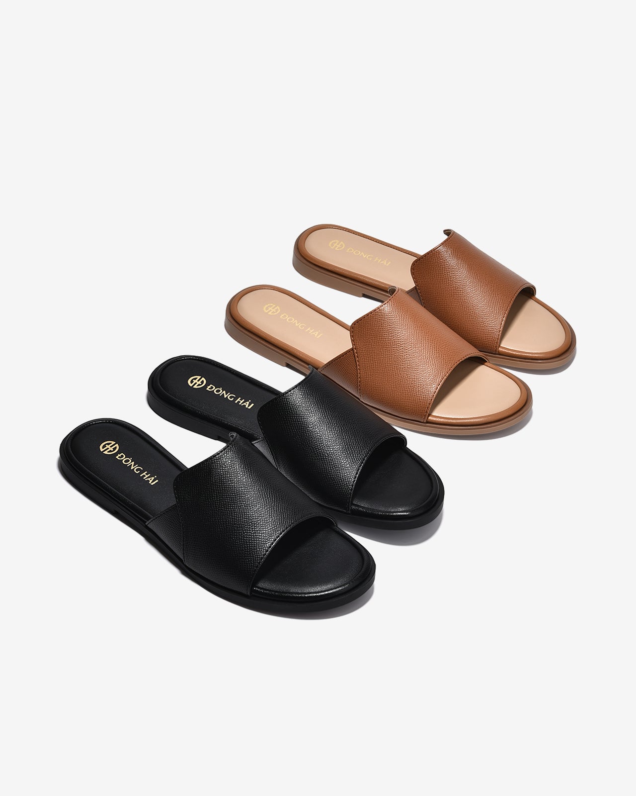 Dép Nữ Đông Hải Quai Bảng To Cách Điệu-D32I3Bò Color1