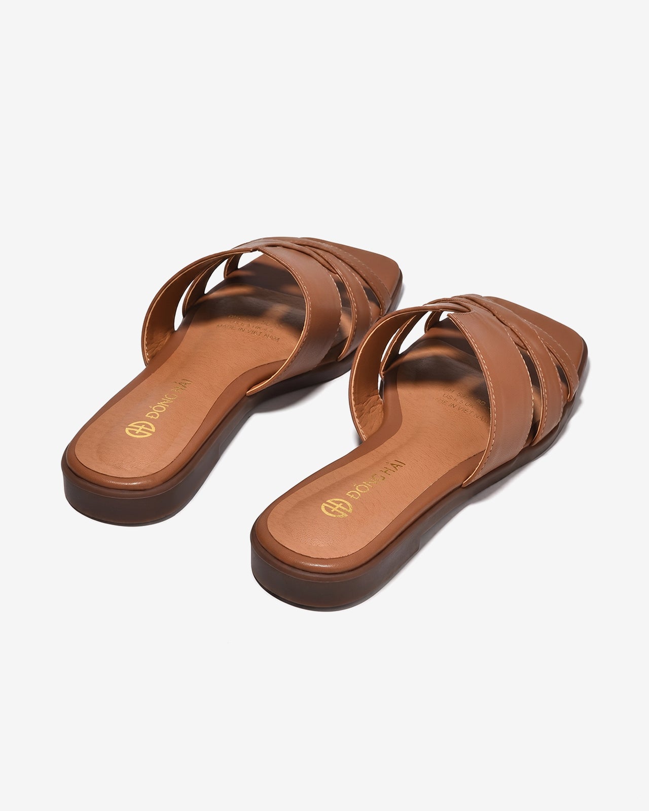 Dép Nữ Đông Hải Quai Đan Đế Bằng-D5917Bò Color1