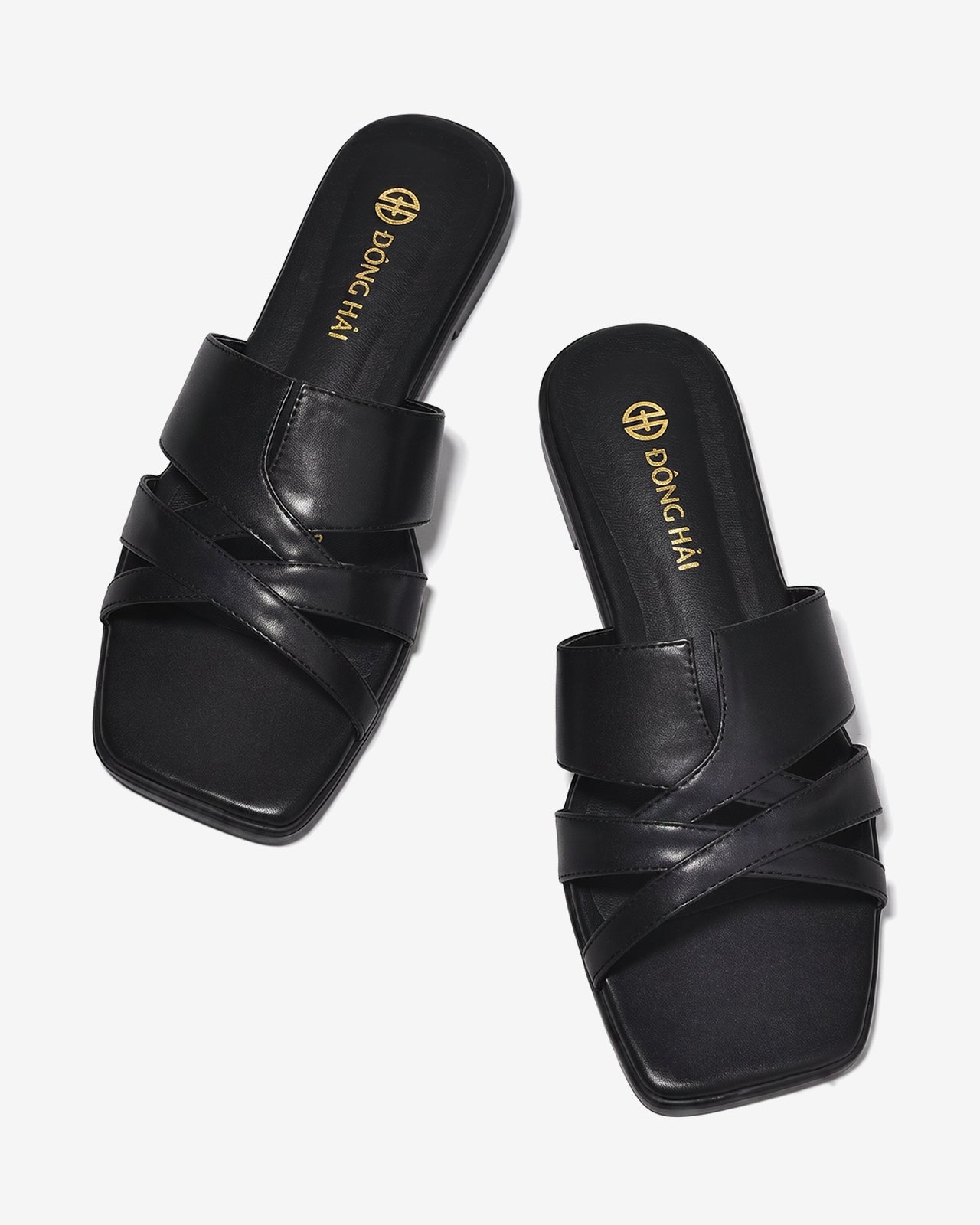 Dép Nữ Đông Hải Quai Đan Đế Bằng-D5917Đen Color1
