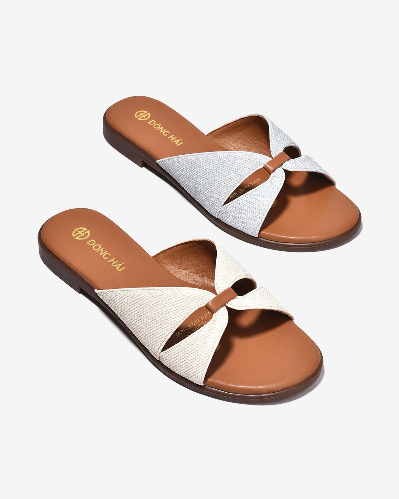 Dép Đế Bằng Nữ Đông Hải Quai Bướm Cách Điệu-D5923Xanh Color1