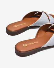 Dép Đế Bằng Nữ Đông Hải Quai Bướm Cách Điệu-D5923Xanh Color1