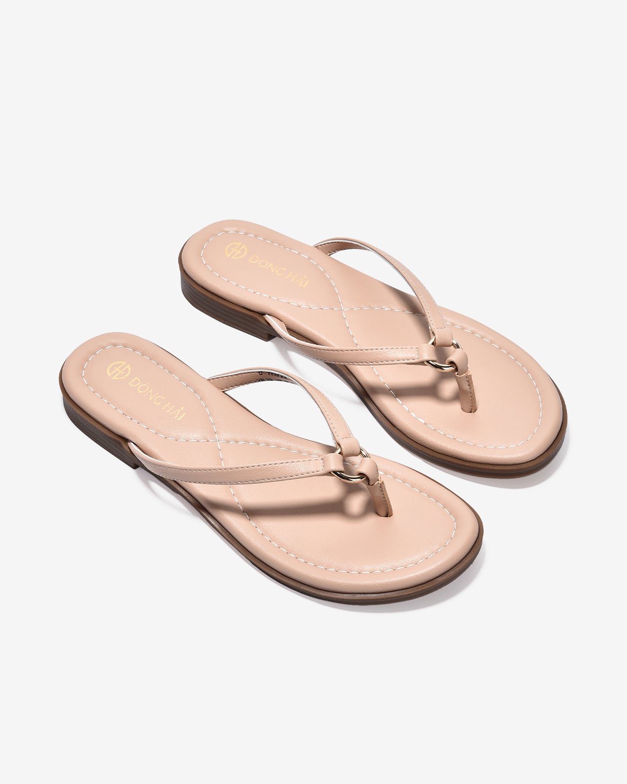 Dép Kẹp Nữ Đông Hải Quai Mảnh-D7732-Kem Color1