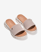 Dép Quai Ngang Nữ Zucia Quai Vân Đính Logo-DHLL4-Cafe Color1