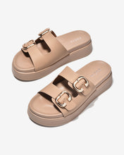 Dép Nữ Zucia Đế 5cm Quai Phối Khóa-DHLM7Cafe Color1