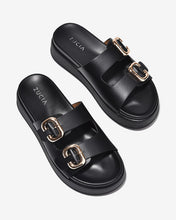 Dép Nữ Zucia Đế 5CM Quai Phối Khóa-DHLM7Đen Color1