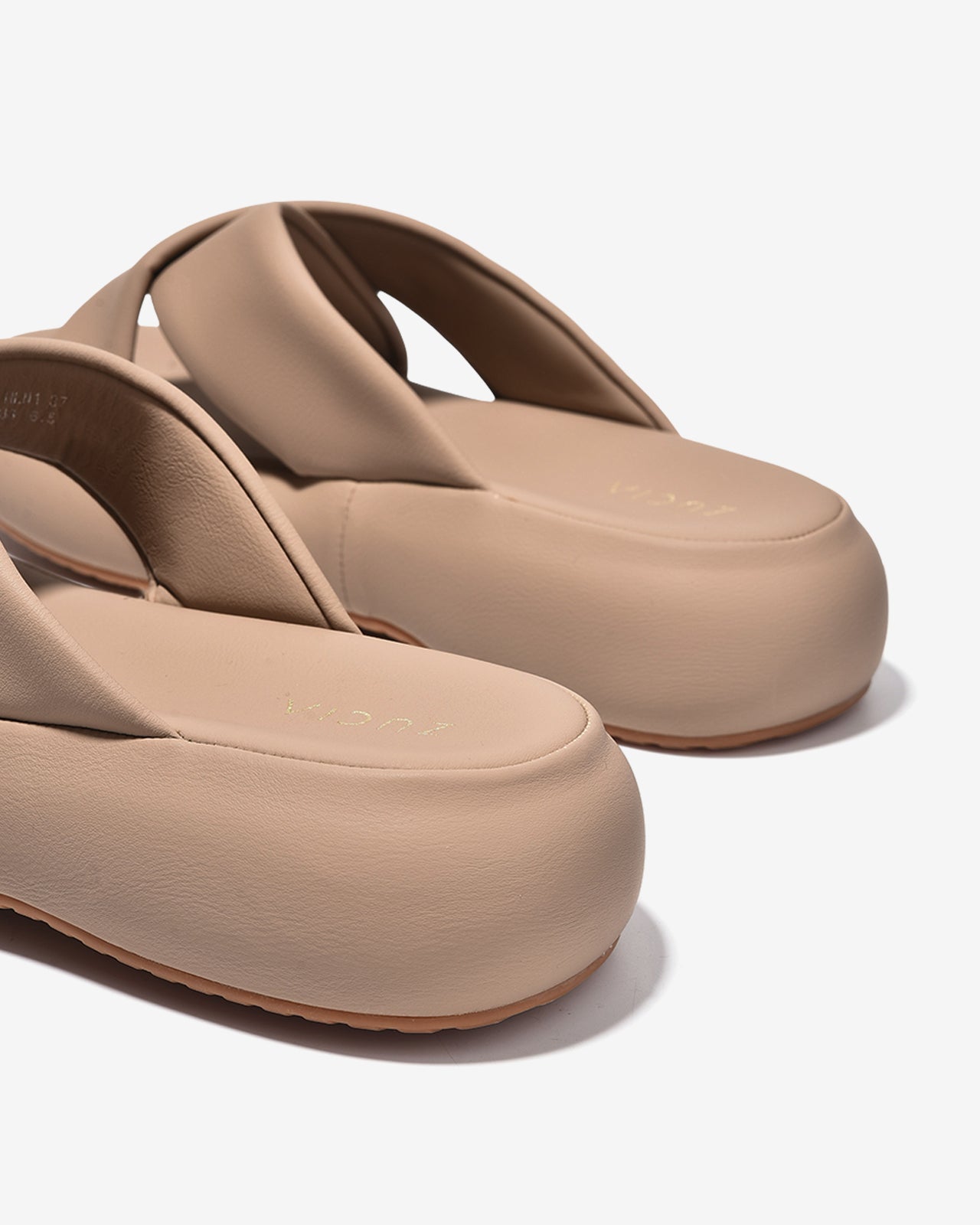 Dép Nữ Zucia Đế 5CM Êm Chân Quai Chéo-DHLN1Cafe Color1