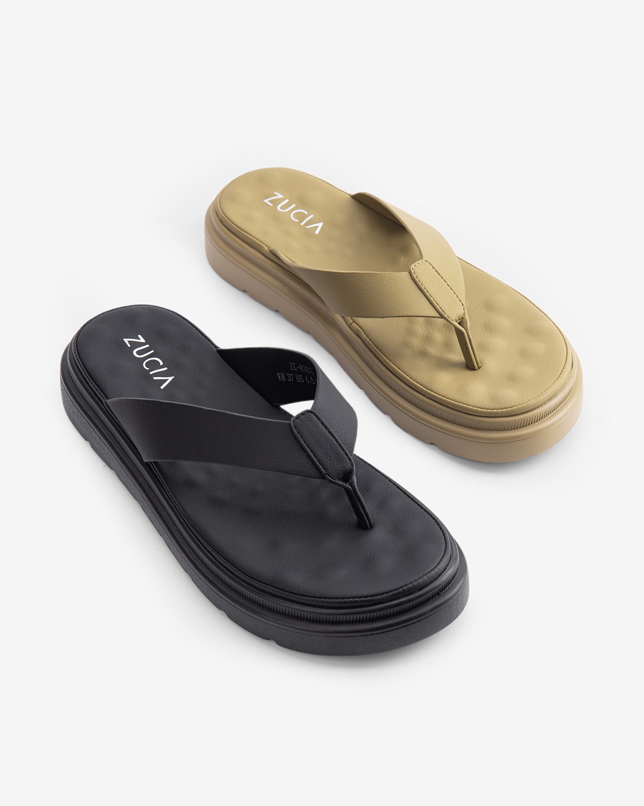 Dép Kẹp Nữ Zucia Quai Trơn Da Mềm-DRX82-Xanh Lá Color1