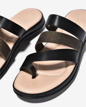 Dép Quai Ngang Xỏ Ngón Nữ Zucia Quai Phối Vân Ánh Nhũ-DRXB3-Đen Color1