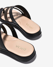 Dép Quai Ngang Xỏ Ngón Nữ Zucia Quai Phối Vân Ánh Nhũ-DRXB3-Đen Color1