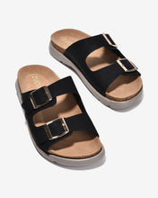 Dép Nữ Zucia Quai Đôi Khóa Vuông-DRXC2-Đen Color1