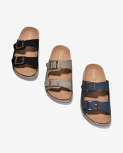 Dép Nữ Zucia Quai Đôi Khóa Vuông-DRXC2-Xám Color1