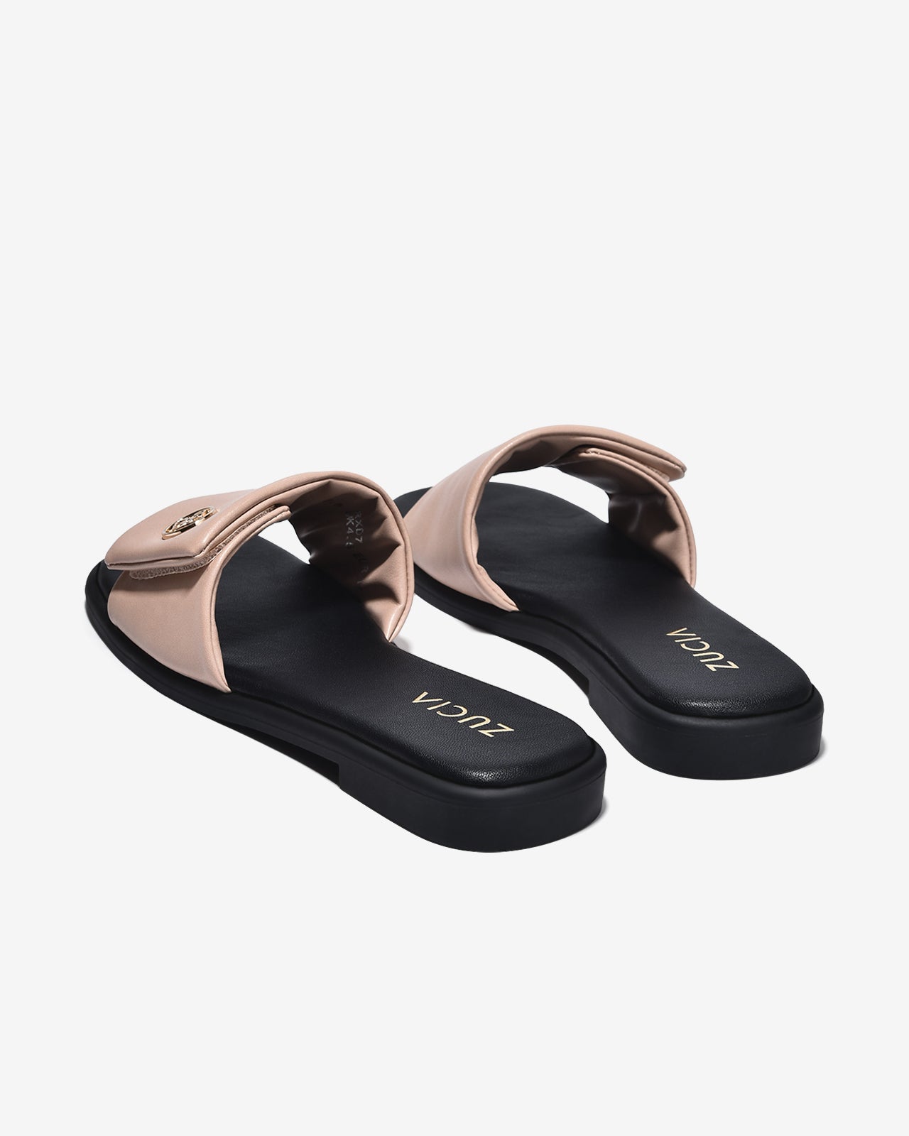 Dép Đế Bằng Nữ Zucia Mềm Quai Dán-DRXD7Hồng Color1
