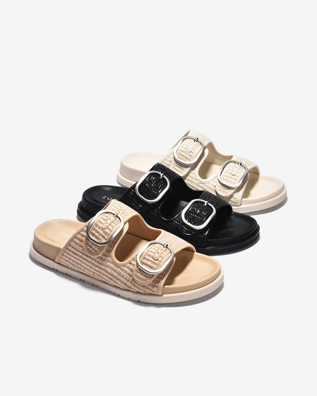 Dép Nữ Zucia Hai Quai Ngang Đan-DTHA3Cafe Color1