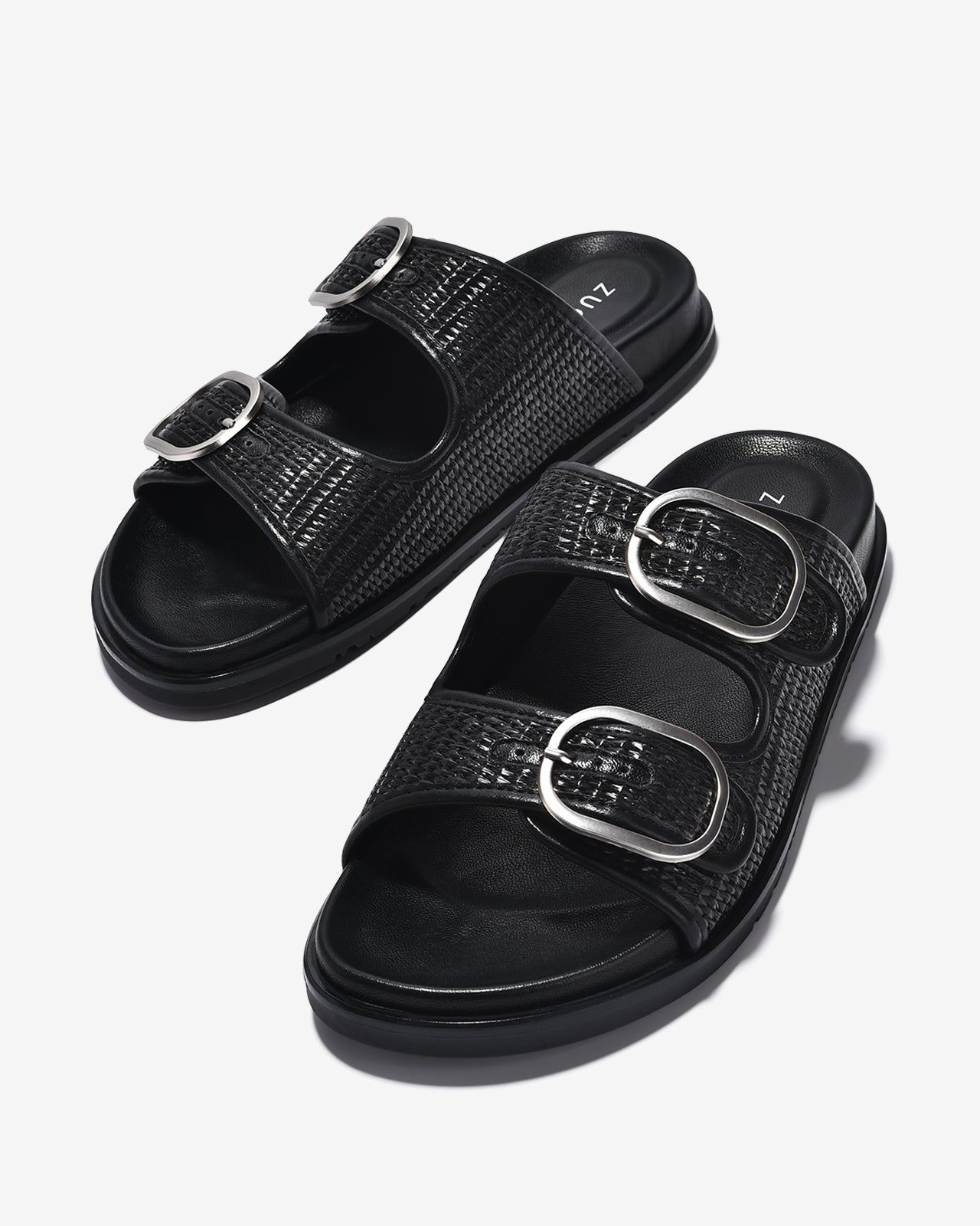 Dép Nữ Zucia Hai Quai Ngang Đan-DTHA3-Đen Color1