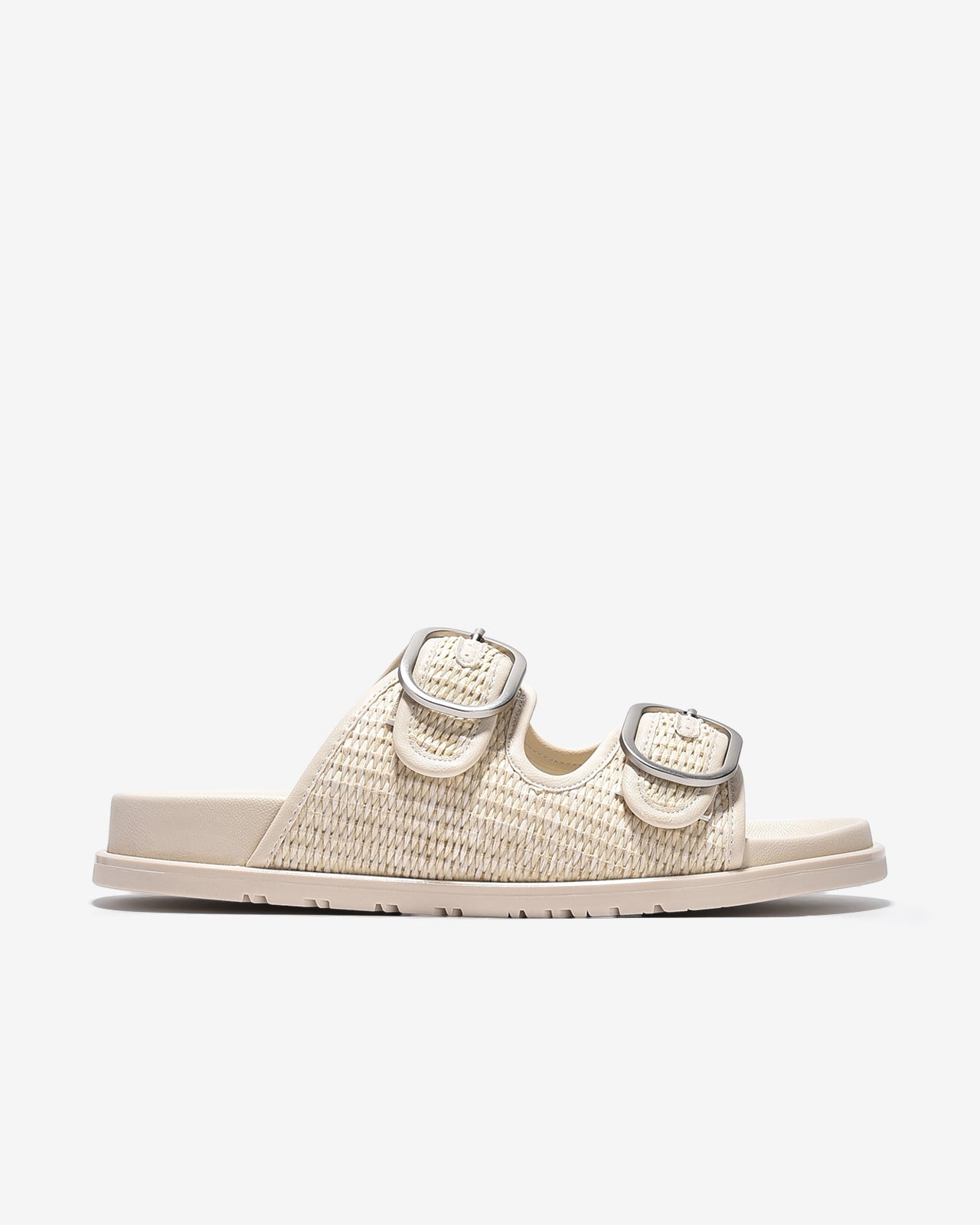 Dép Nữ Zucia Hai Quai Ngang Đan-DTHA3-Kem Color1First