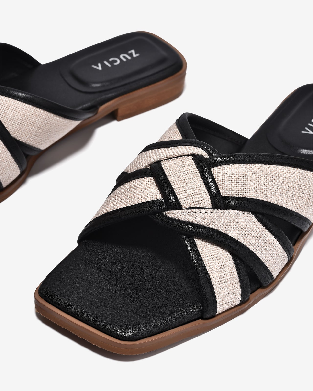 Dép Nữ Zucia Quai Phối Màu-DTHB5Đen Color1