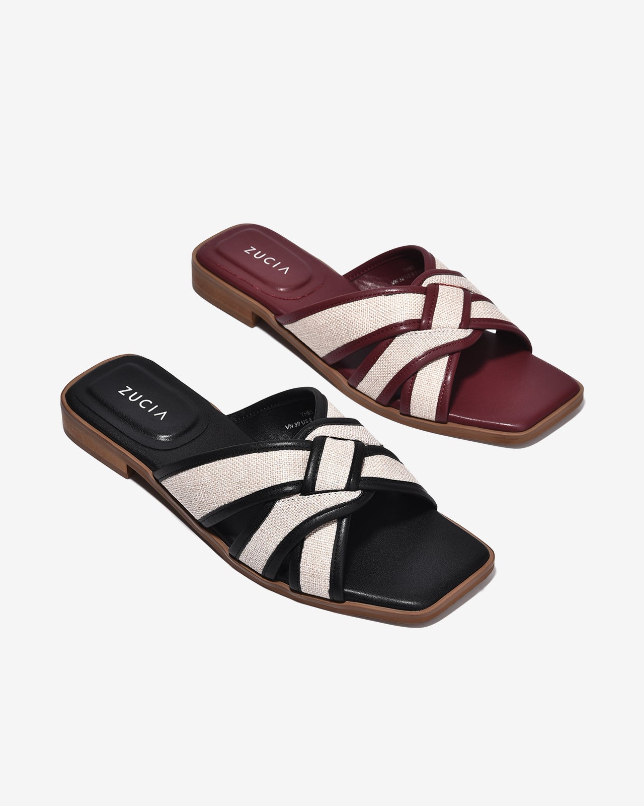 Dép Nữ Zucia Quai Phối Màu-DTHB5Đỏ Color1