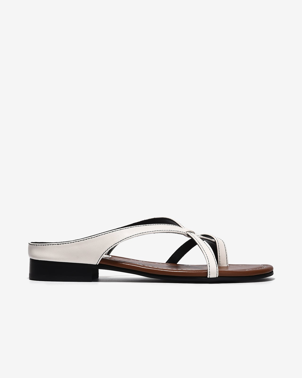 Dép Nữ Zucia Quai Đan Cách Điệu-DTHB6Trắng Color1First