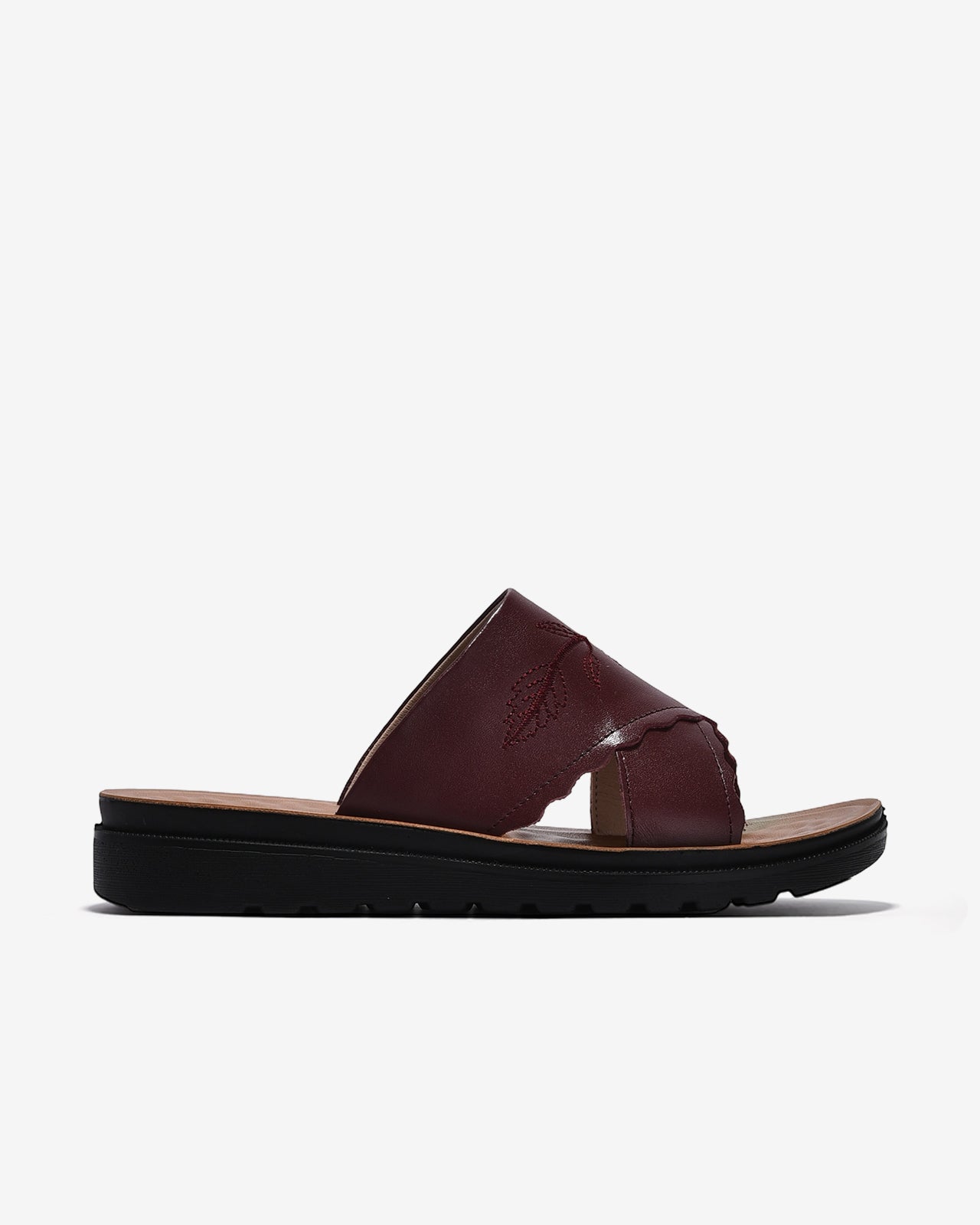 Dép Nữ Zuciani Quai Ngang Thêu Chỉ Nổi-DCF57-Đỏ Color1First