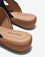 Dép Nữ Zuciani Quai Đôi Dán-DCF59-Đen Color1