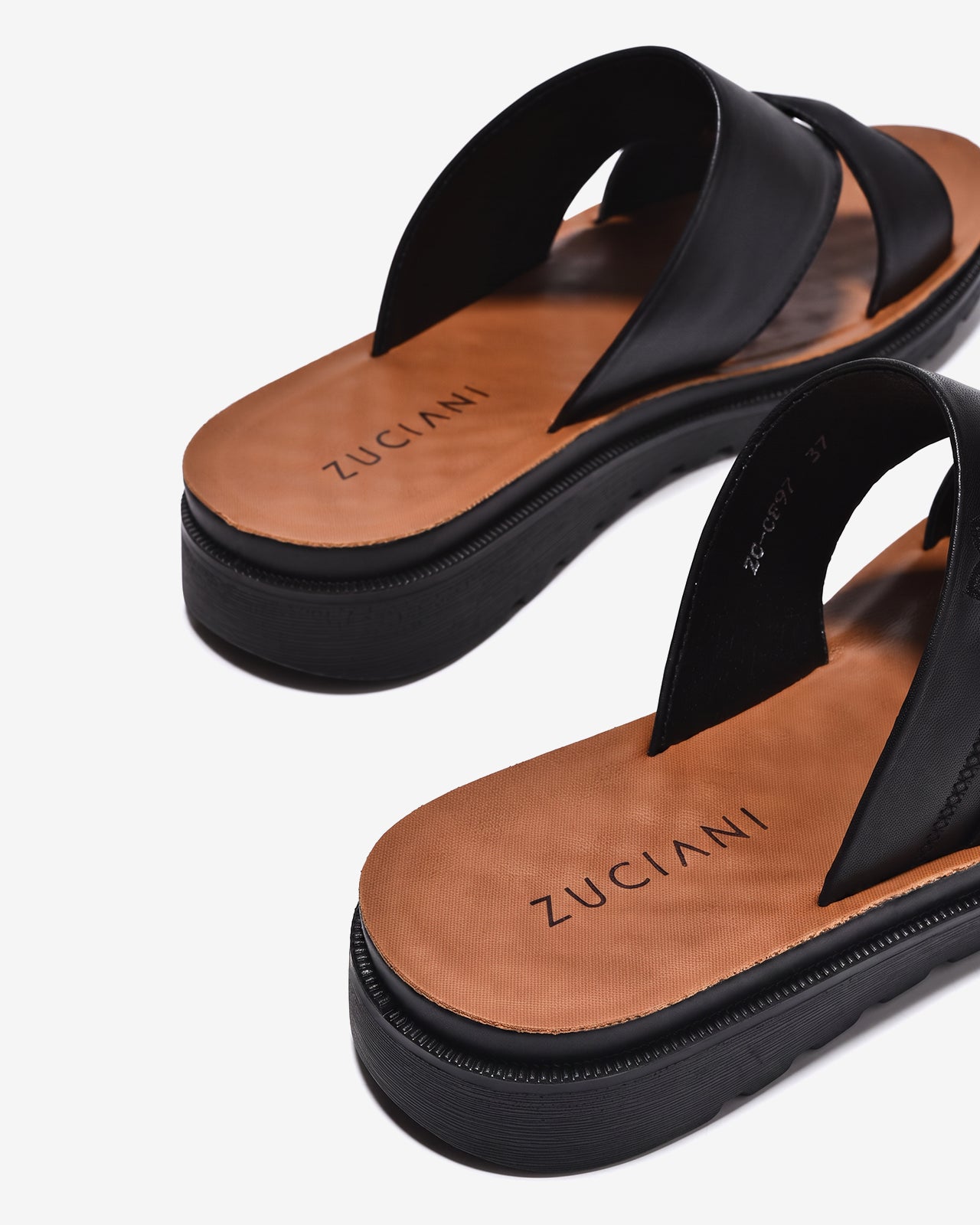 Dép Nữ Zuciani Quai Nơ Thêu Hoa-DCF97Đen Color1