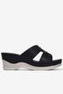 Dép Xuồng Zucia 6cm Quai Chéo-DHLM9Đen Color1First