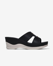 Dép Xuồng Zucia 6cm Quai Chéo-DHLM9Đen Color1First