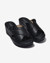 Dép Xuồng Zucia 7cm Quai Chéo Khóa Cài Êm Chân-DHLN2Đen Color1