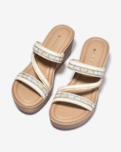 Dép Xuồng Zuciani 7cm Quai Đính Hạt-DCM48Kem Color1