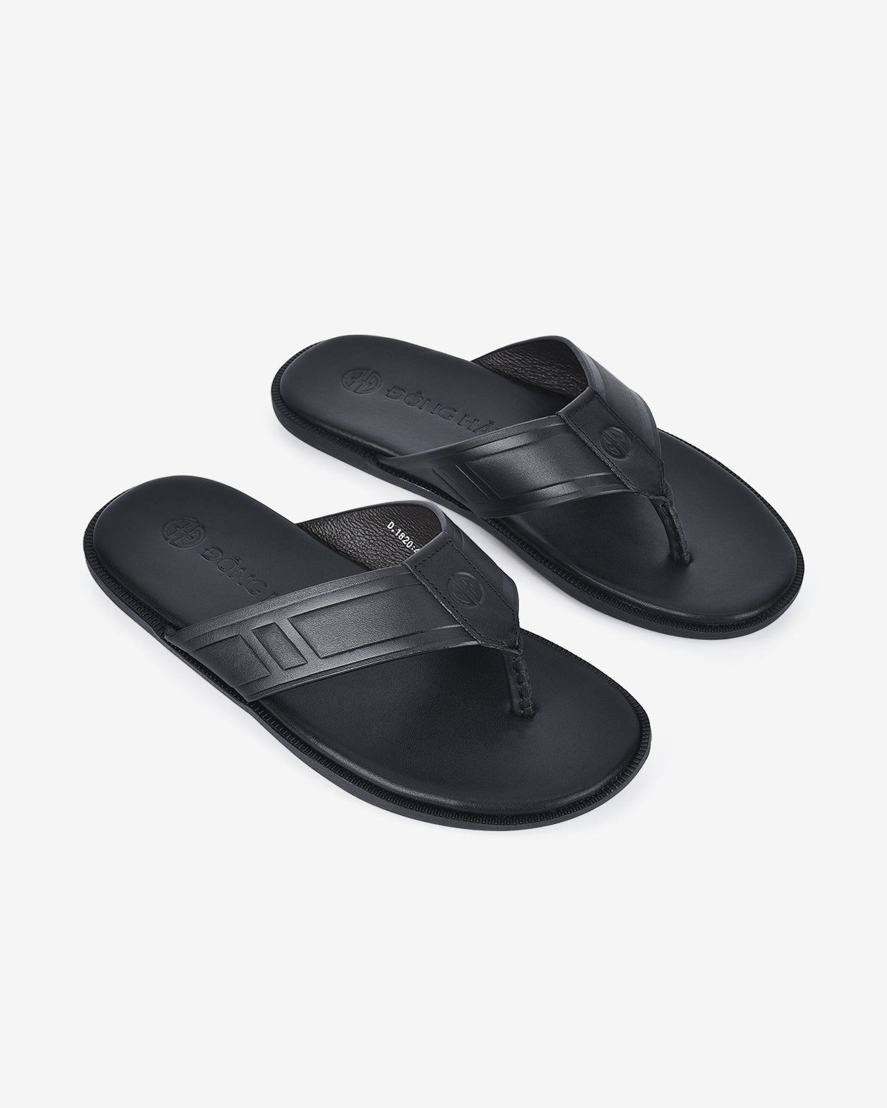 Dép Kẹp Đông Hải Quai To Dập Viền-D1820-Đen Color1