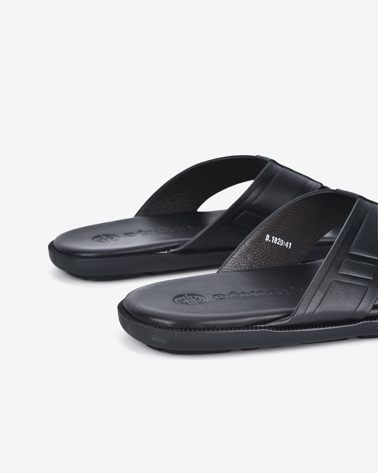 Dép Kẹp Đông Hải Quai To Dập Viền-D1820-Đen Color1