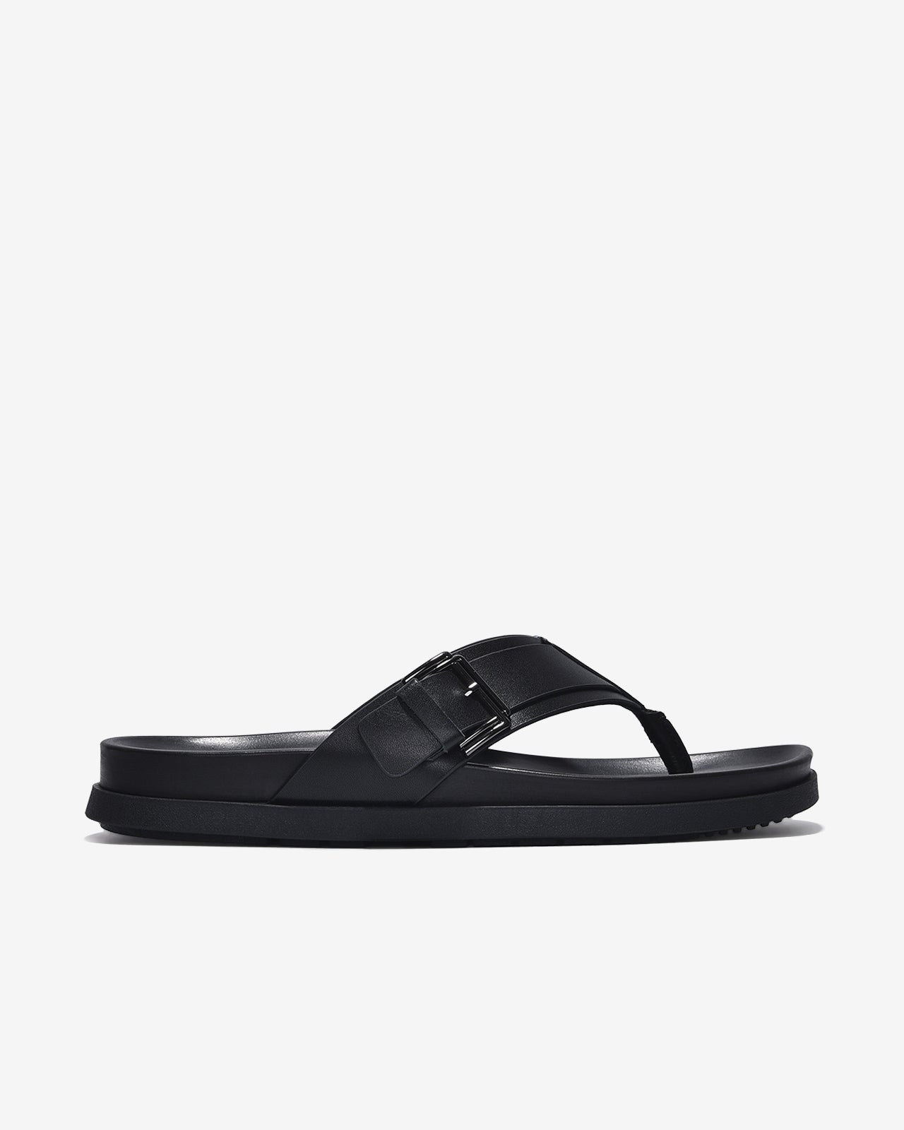 Dép Kẹp Nam Đông Hải Quai Da-D1823Đen Color2First