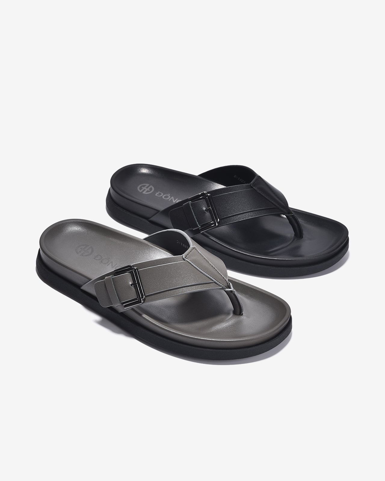 Dép Kẹp Nam Đông Hải Quai Da-D1823Xám Color1