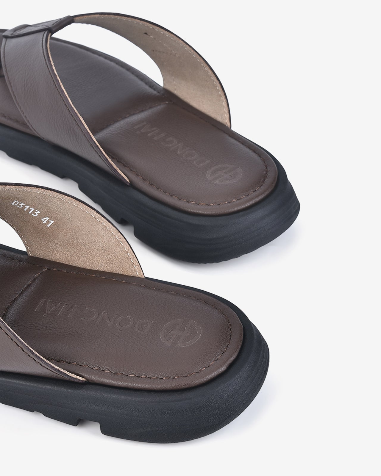 Dép Kẹp Nam Đông Hải Tối Giản-D3113Nâu Color1