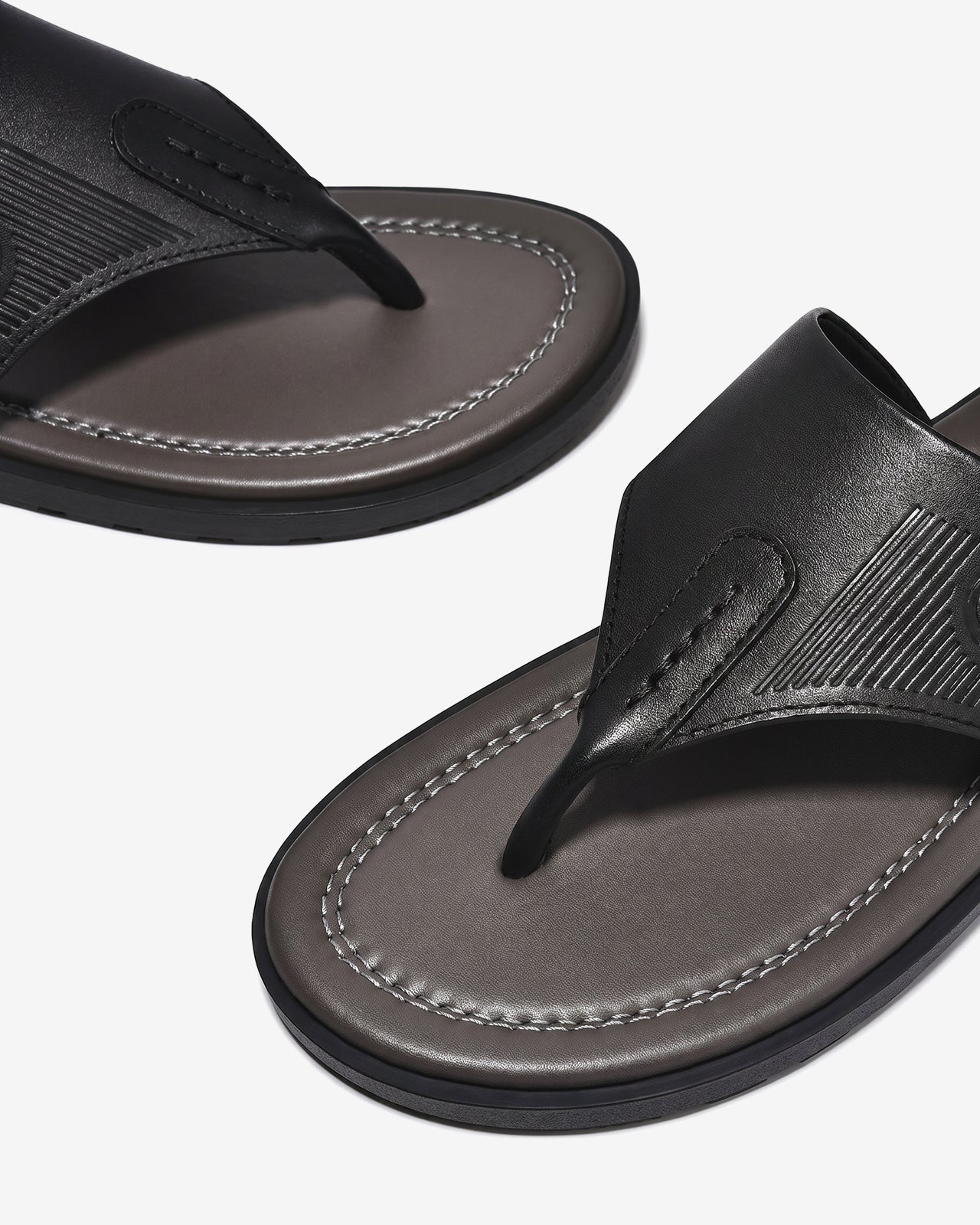 Dép Kẹp Đông Hải Êm Chân Quai Bảng To Dập Logo-D3119Đen Color1