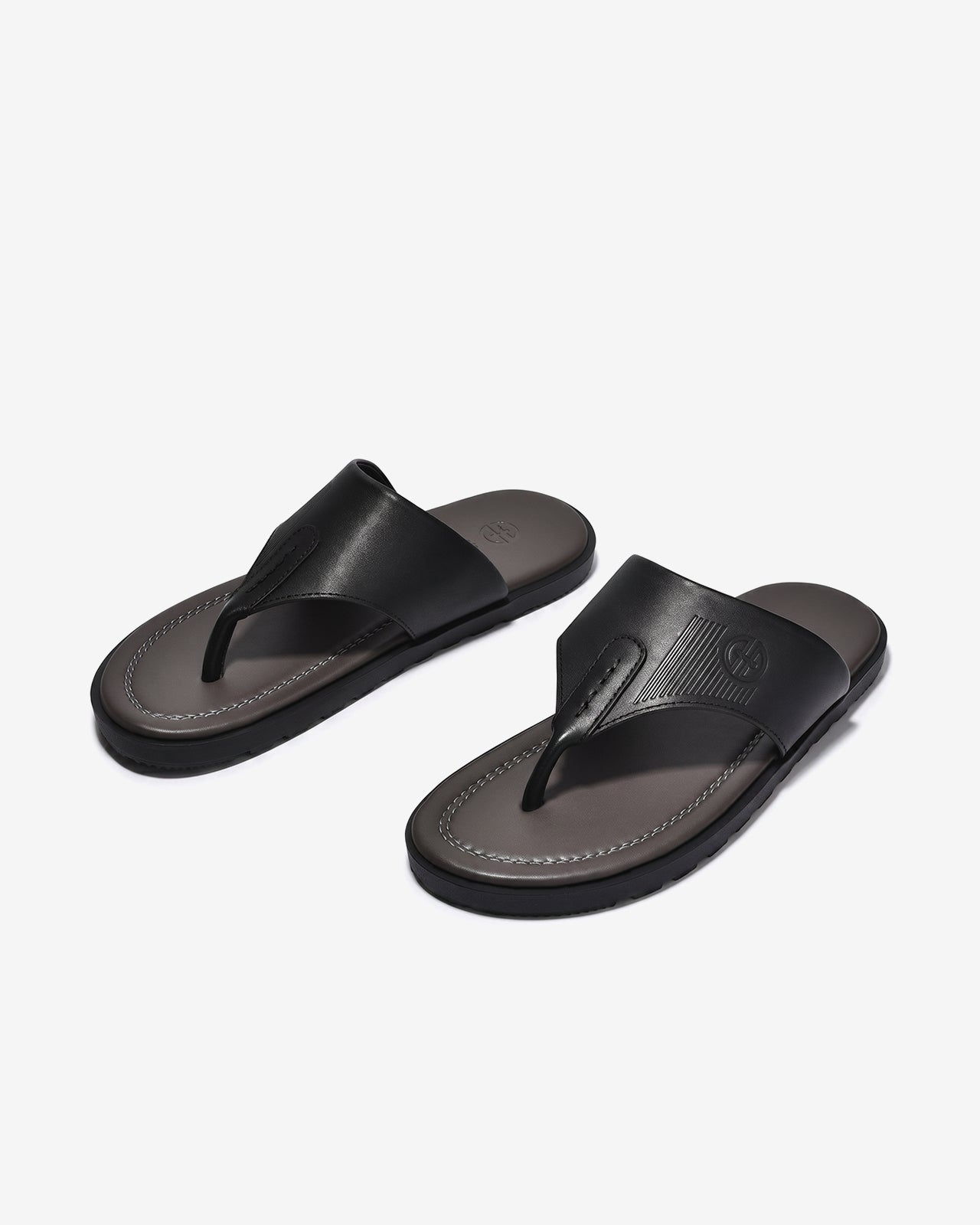 Dép Kẹp Đông Hải Êm Chân Quai Bảng To Dập Logo-D3119Đen Color1