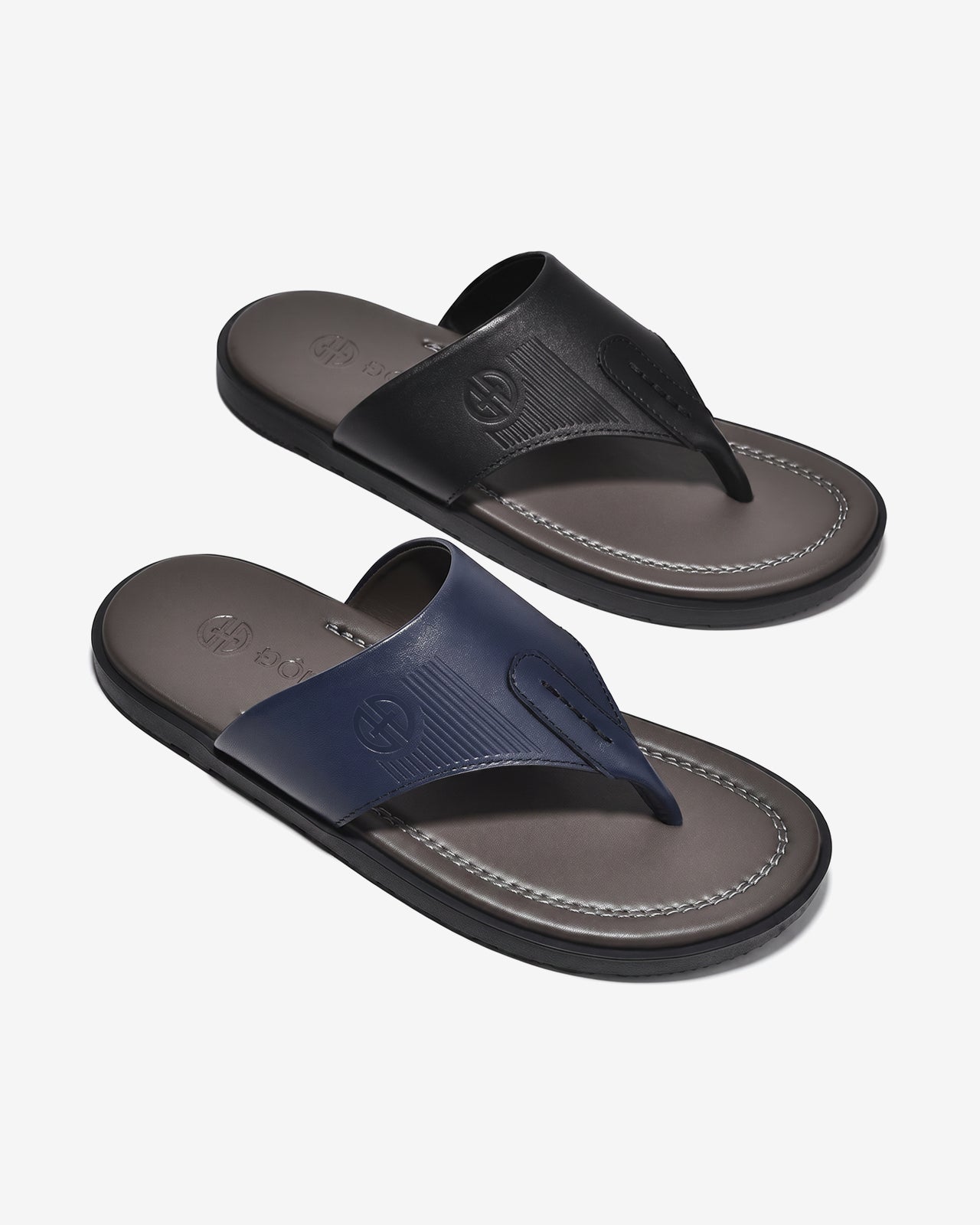 Dép Kẹp Đông Hải Êm Chân Quai Bảng To Dập Logo-D3119Xanh Color1
