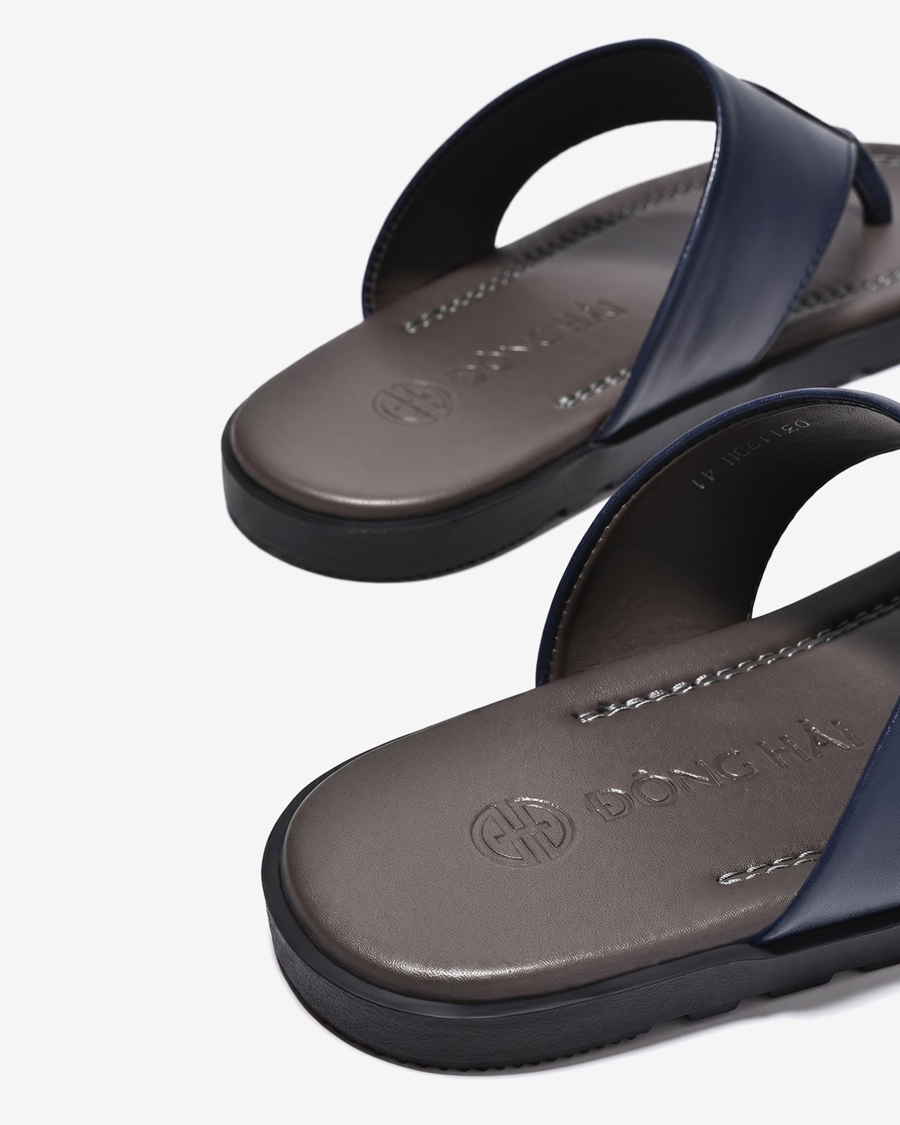 Dép Kẹp Đông Hải Êm Chân Quai Bảng To Dập Logo-D3119Xanh Color1