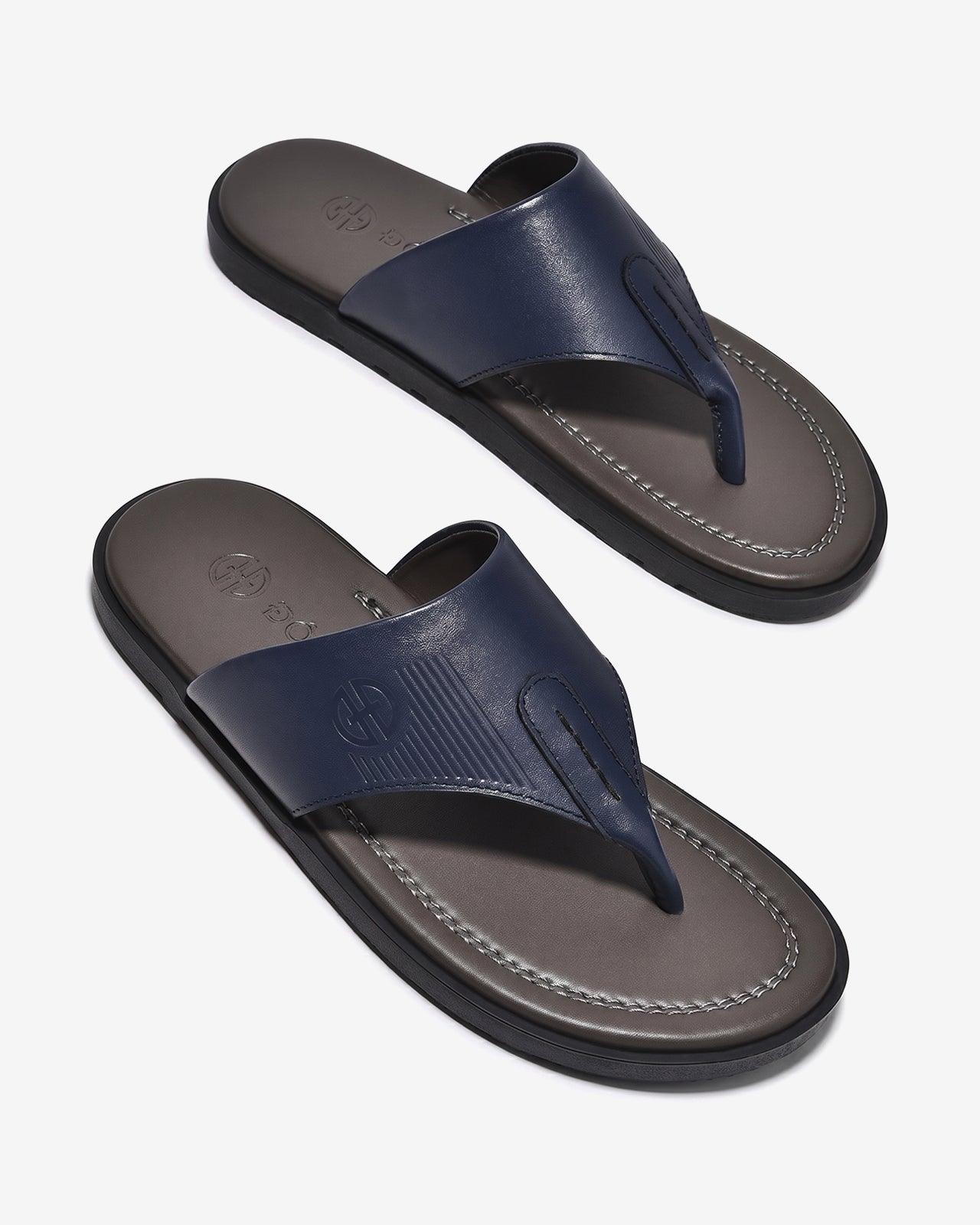 Dép Kẹp Đông Hải Êm Chân Quai Bảng To Dập Logo-D3119Xanh Color1
