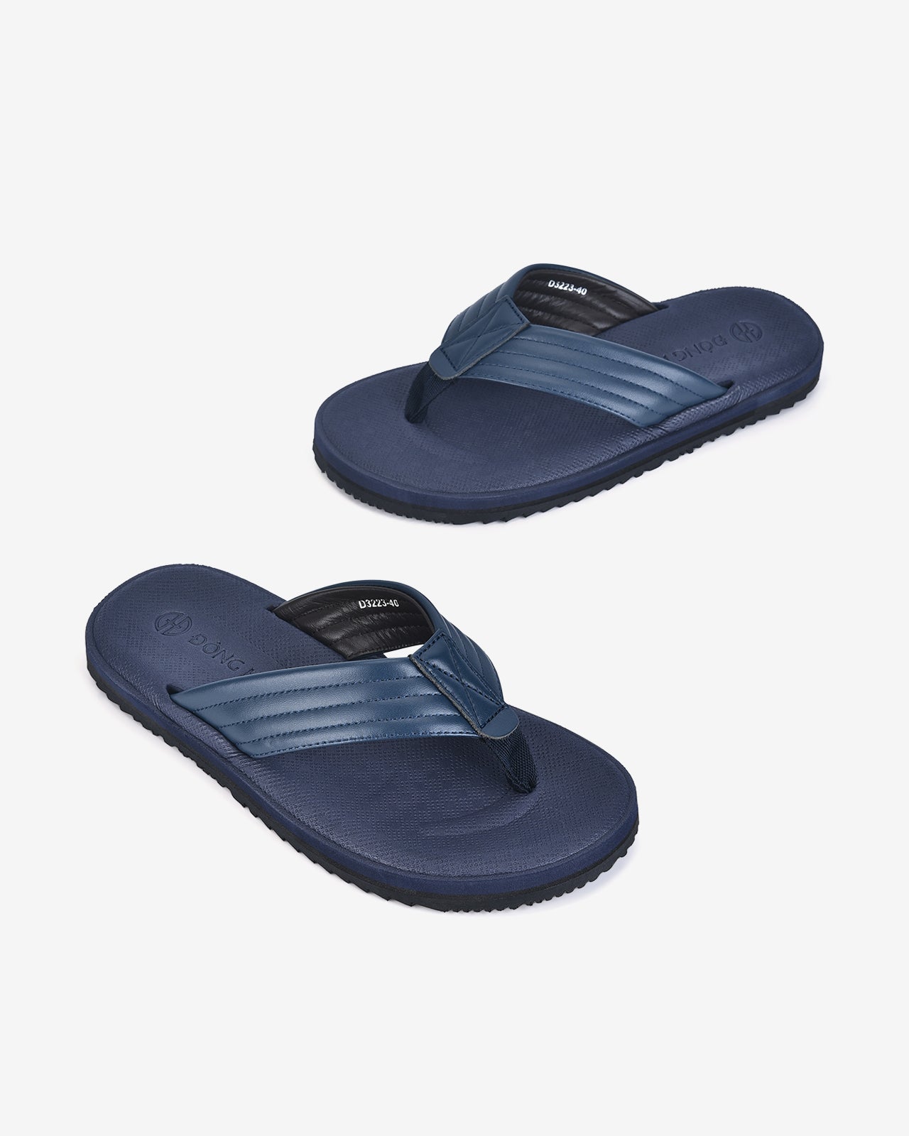 Dép Kẹp Nam Da Phối Vải-D3223Xanh Color1