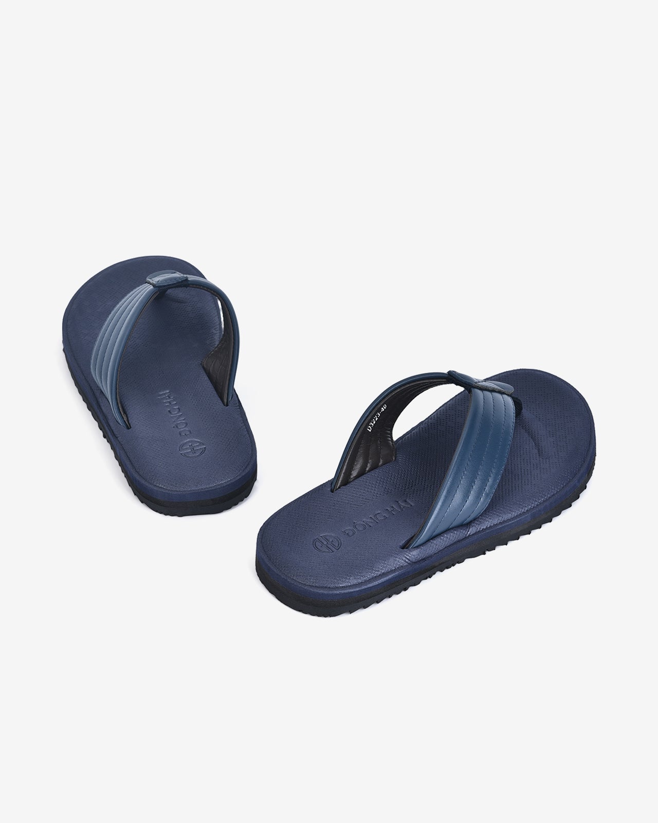 Dép Kẹp Nam Da Phối Vải-D3223Xanh Color1
