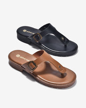 Dép Kẹp Nữ Đông Hải Quai T-Strap Khóa Vuông-D32E5Bò Color1