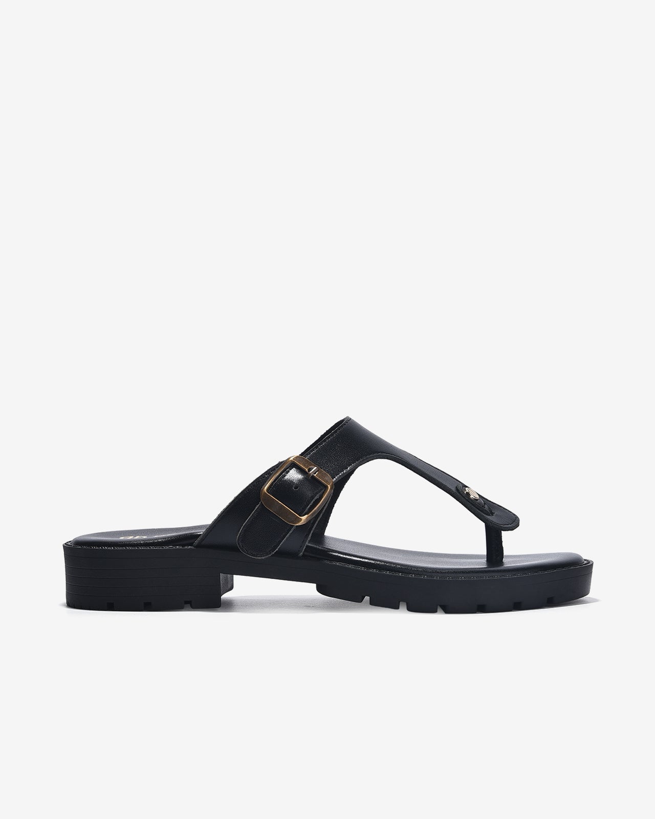 Dép Kẹp Nữ Đông Hải Quai T-Strap Khóa Vuông-D32E5Đen Color1First