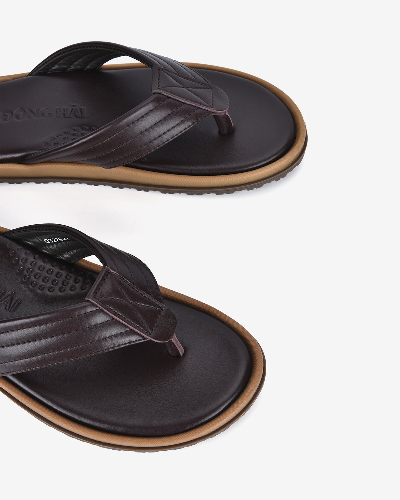 Dép Kẹp Nam Đông Hải Quai Chần Chỉ-D3225-Nâu Color1