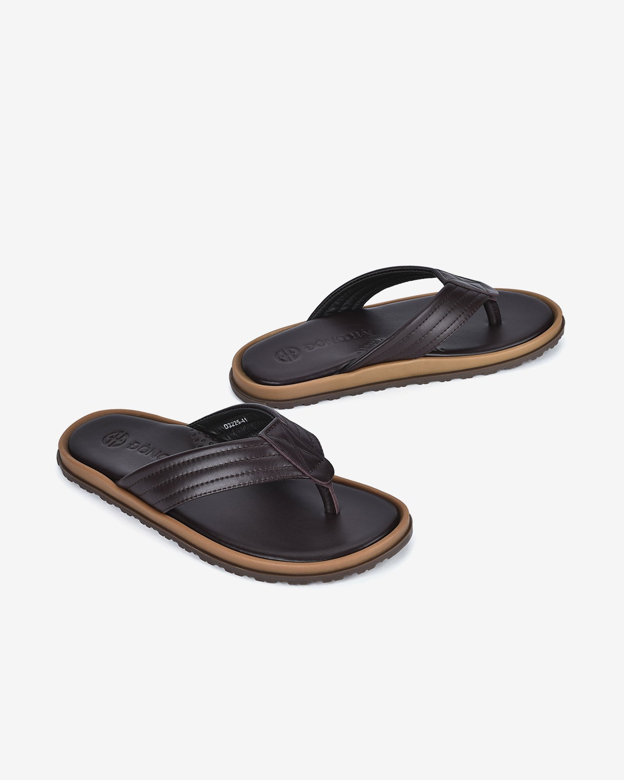 Dép Kẹp Nam Đông Hải Quai Chần Chỉ-D3225-Nâu Color1