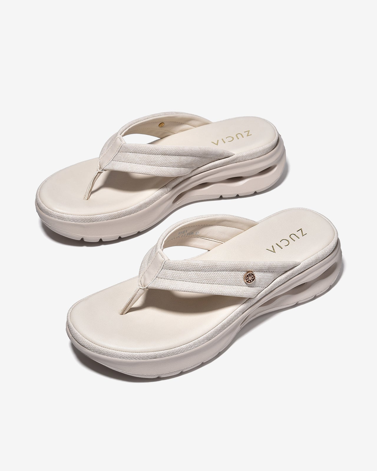 Dép Kẹp Zucia 5cm Đế Nâng Đỡ Bàn Chân-DRXE1Kem Color1