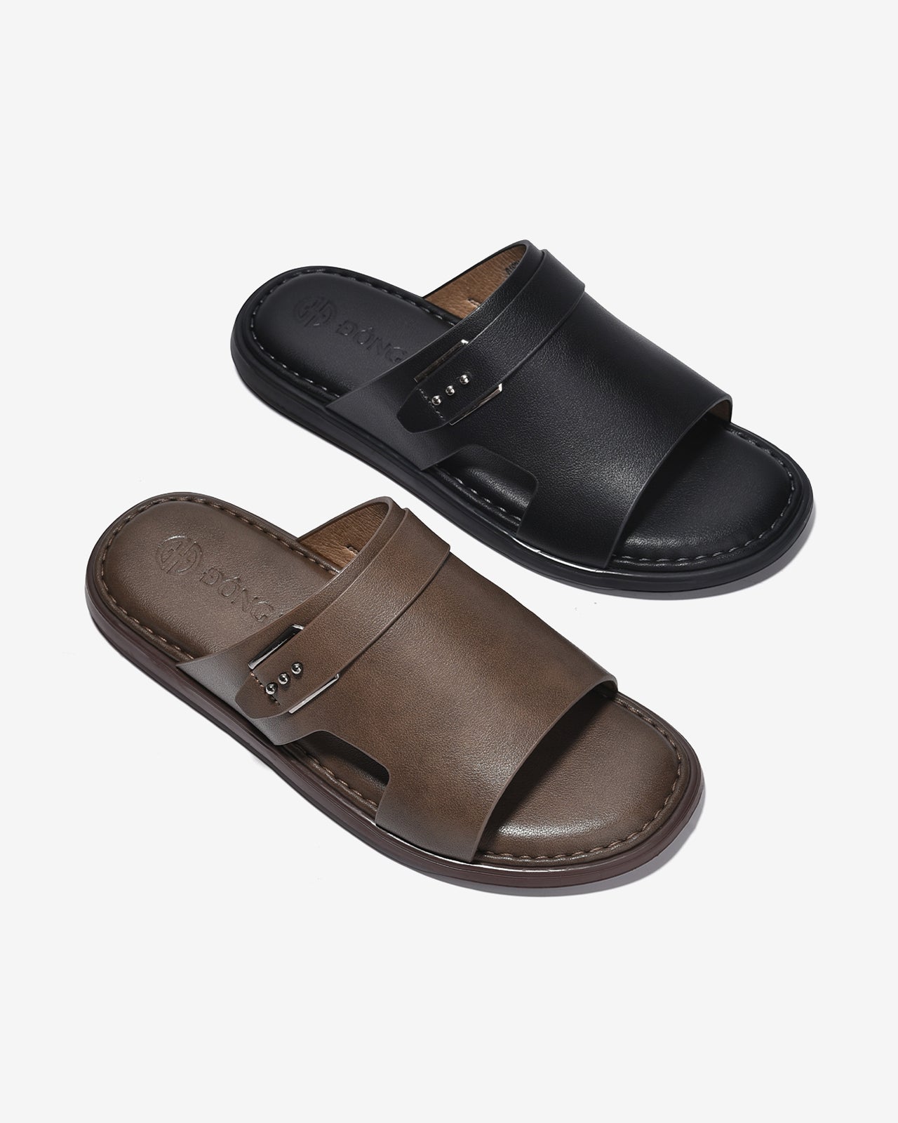 Dép Nam Đông Hải Quai Khóa-D1826-Nâu Color1