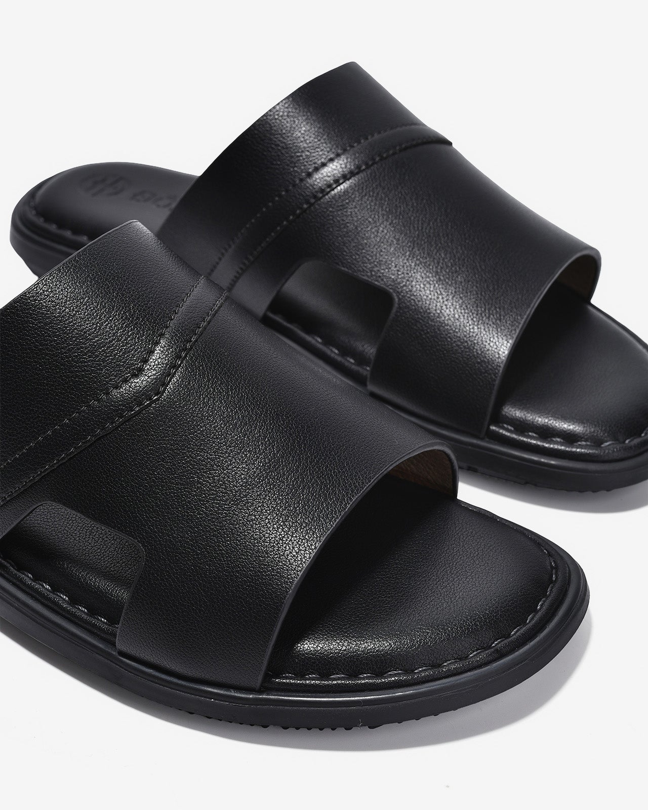 Dép Quai Ngang Đông Hải Bản To Dập Logo-D1827-Đen Color1