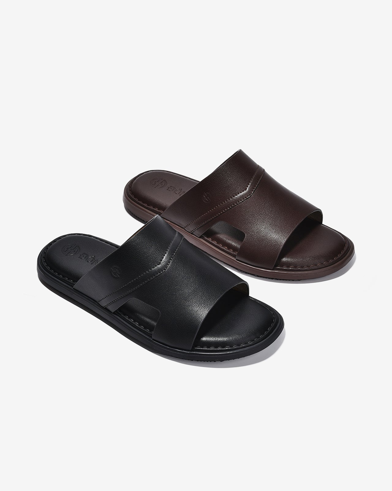 Dép Quai Ngang Đông Hải Bản To Dập Logo-D1827-Đen Color1